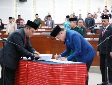 Ricky Anthony saat dilantik menjadi Pimpinan DPRD Sumatera Utara masa bakti 2024-2029.