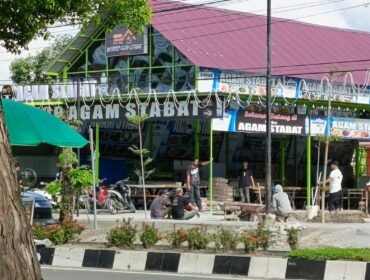 Warkop Agam Stabat di Jl Proklamasi, Kelurahan Kwala Bingai, Kecamatan Stabat, Langkat.