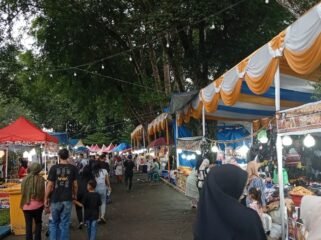 Stand-stand yang dibandrol Rp2 juta untuk biaya sewa selama 3 hari dalam momen HUT Langkat.