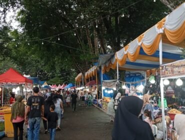 Stand-stand yang dibandrol Rp2 juta untuk biaya sewa selama 3 hari dalam momen HUT Langkat.