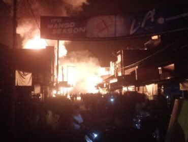 Kebakaran 6 rumah di Pekan Bahorok, Kecamatan Bahorok, Langkat.