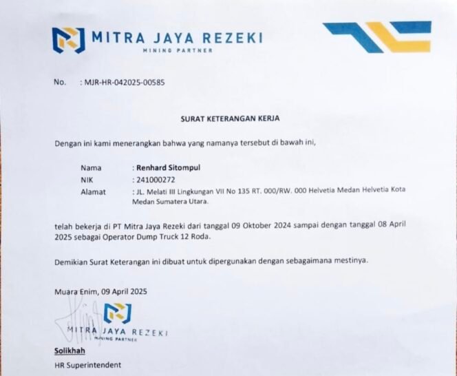 
Mantan Operator Dump Truck Pertanyakan Pemutusan Kerja oleh Mitra Jaya Rejeki