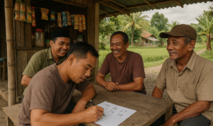 Ilustrasi aktifitas toto gelap (AI)