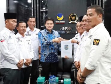 Pengurus APDESI Sumut dan APDESI kabupaten lainnya bertemu dengan Pimpinan DPRD Sumut RIcky Anthony.