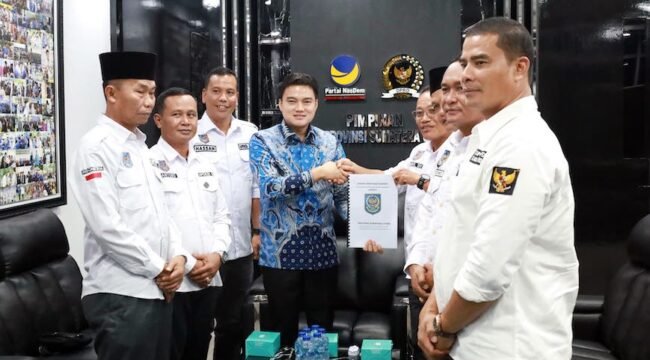 Pengurus APDESI Sumut dan APDESI kabupaten lainnya bertemu dengan Pimpinan DPRD Sumut RIcky Anthony.