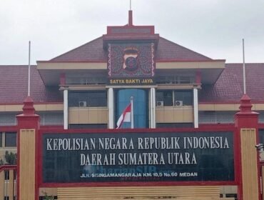 Mapolda Sumatera Utara di Jl SM Raja, Medan.