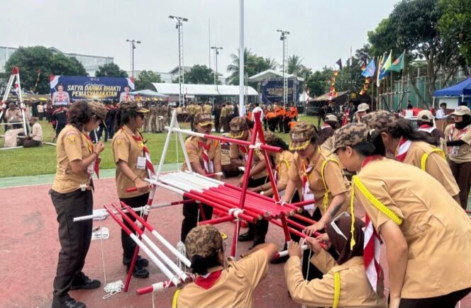 
Tim Pramuka Lapas Perempuan Bandung Sukses Jadi Juara Umum Putri di Kemah Satya Dharma Bhakti