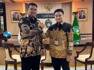 Gubernur Sumut Muhammah Bobby Afif Nasution bersama Pimpinan DPRD Sumut Ricky Anthony.