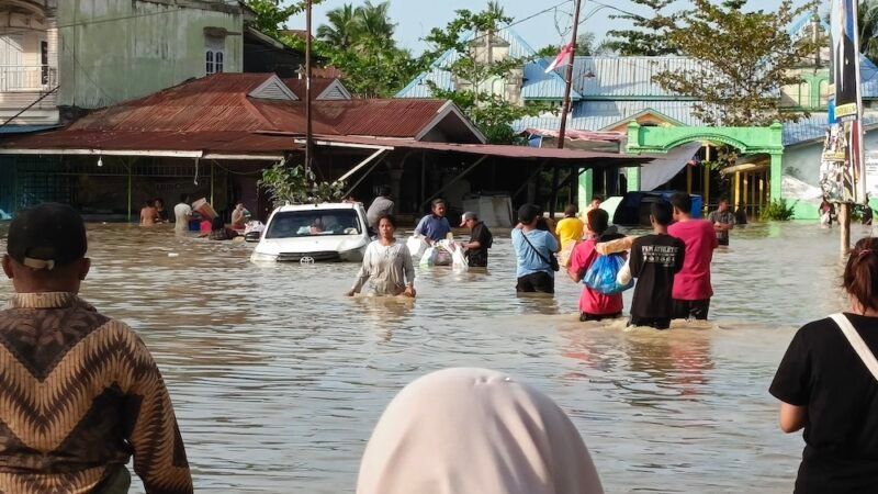 Kondisi banjir di Simpang Iblis Kecamatan Tanjung Pura